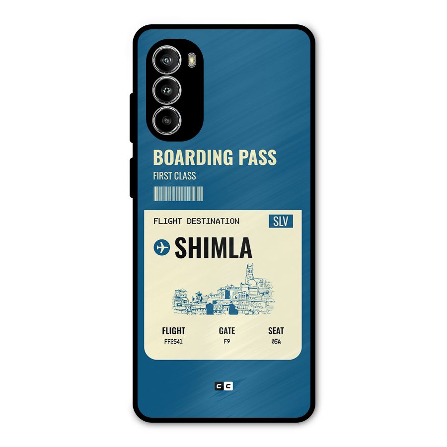 Shimla Boarding Pass Metal Back Case for Moto G52