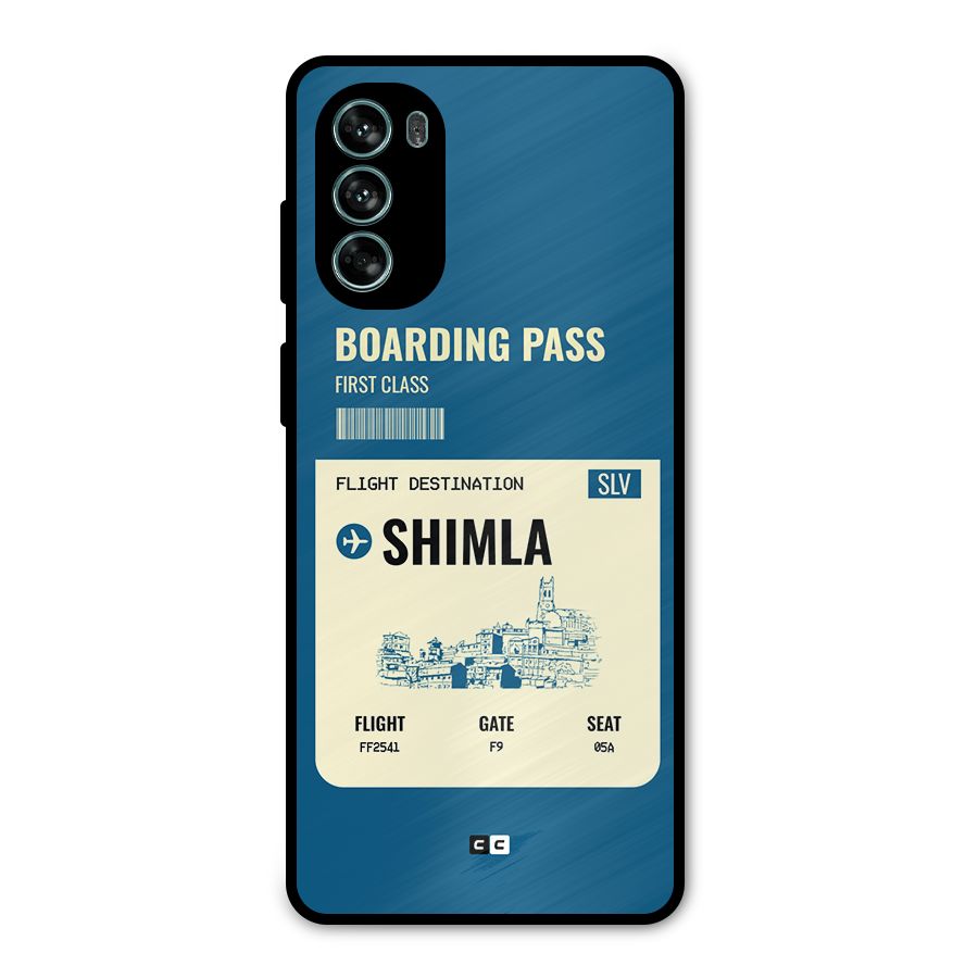 Shimla Boarding Pass Metal Back Case for Moto G62