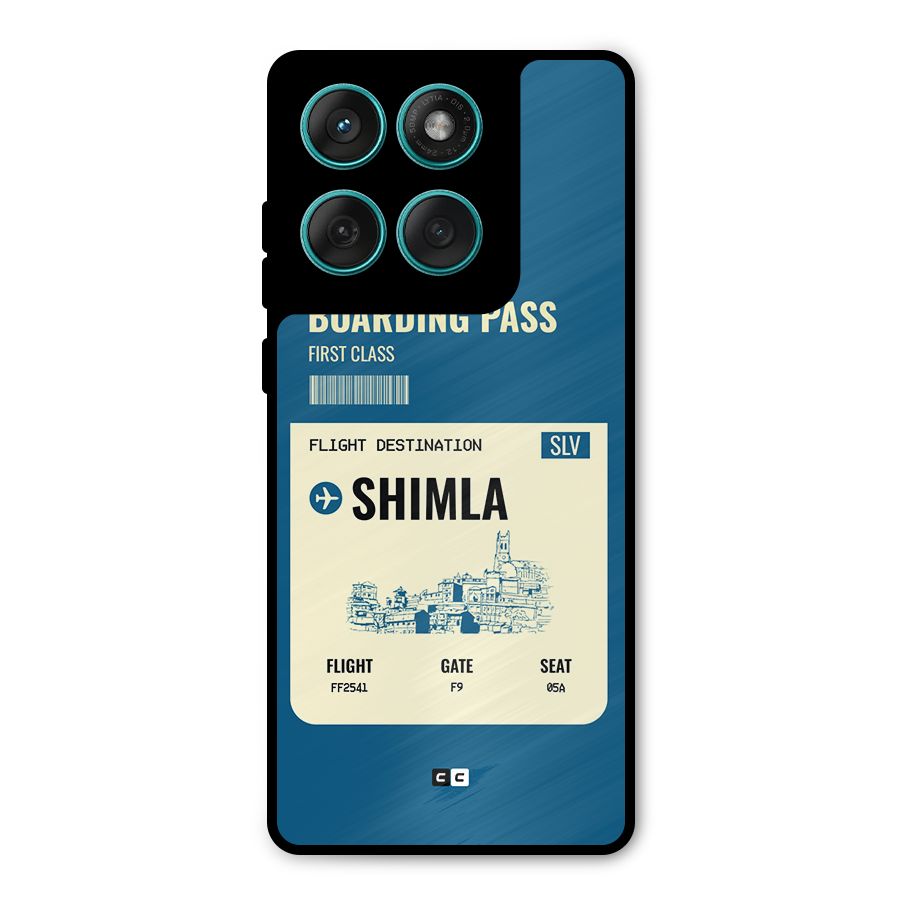 Shimla Boarding Pass Metal Back Case for Motorola Edge 60 Fusion