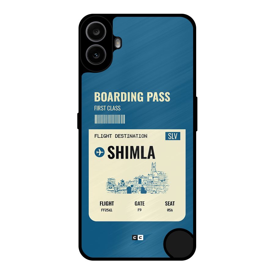 Shimla Boarding Pass Metal Back Case for Nothing CMF Phone 1