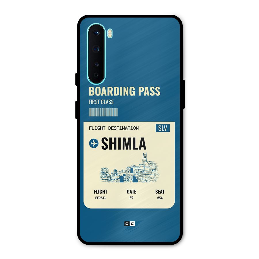 Shimla Boarding Pass Metal Back Case for OnePlus Nord