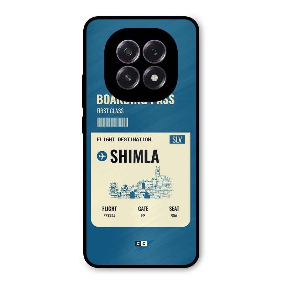 Shimla Boarding Pass Metal Back Case for Oppo F29
