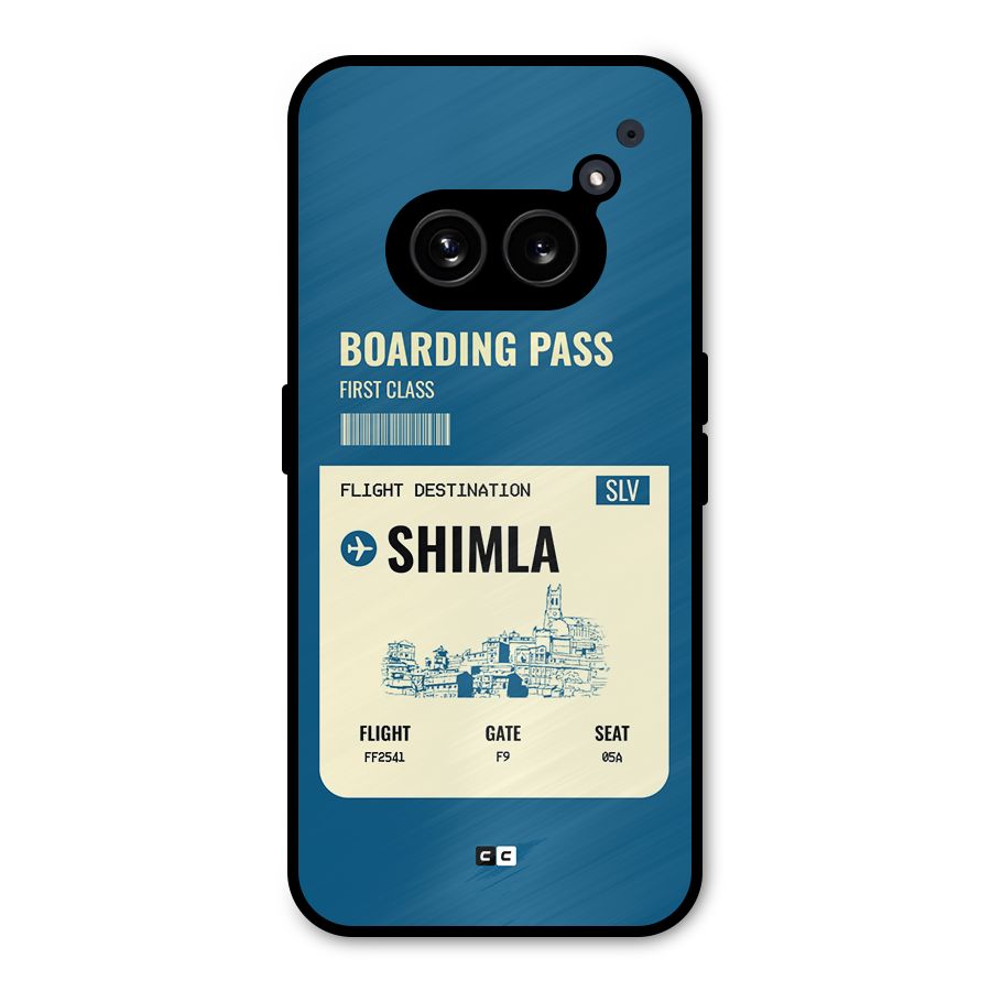Shimla Boarding Pass Metal Back Case for Nothing Phone 2a