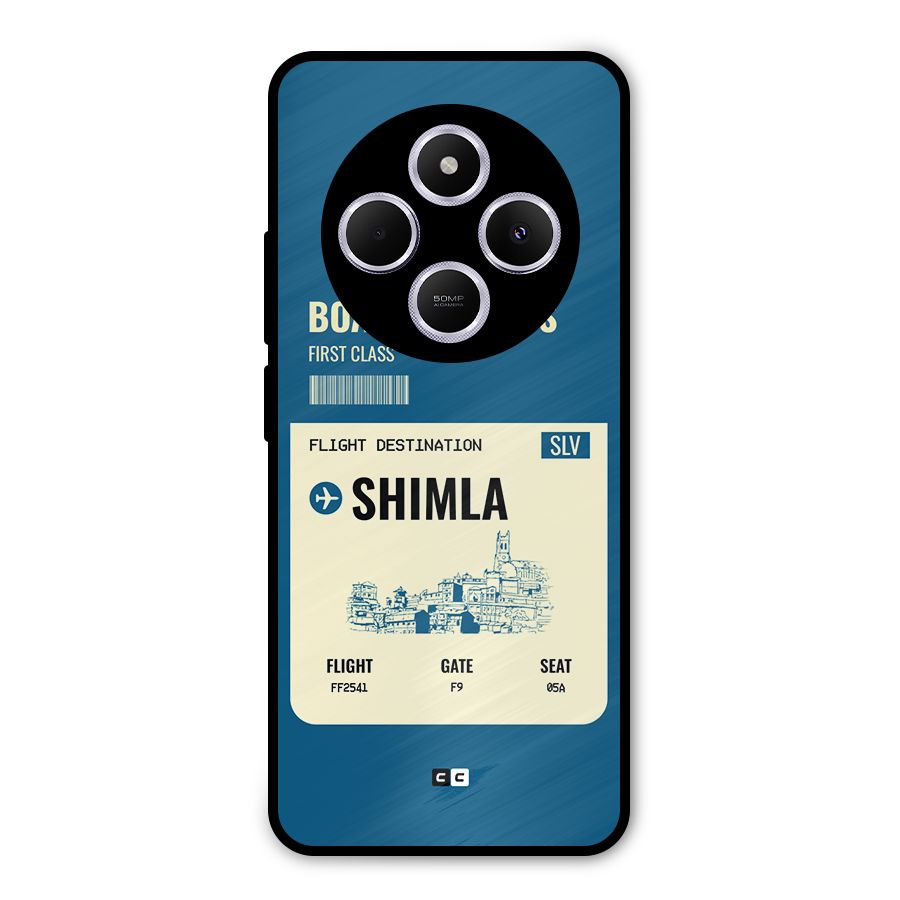 Shimla Boarding Pass Metal Back Case for Poco C75 5G