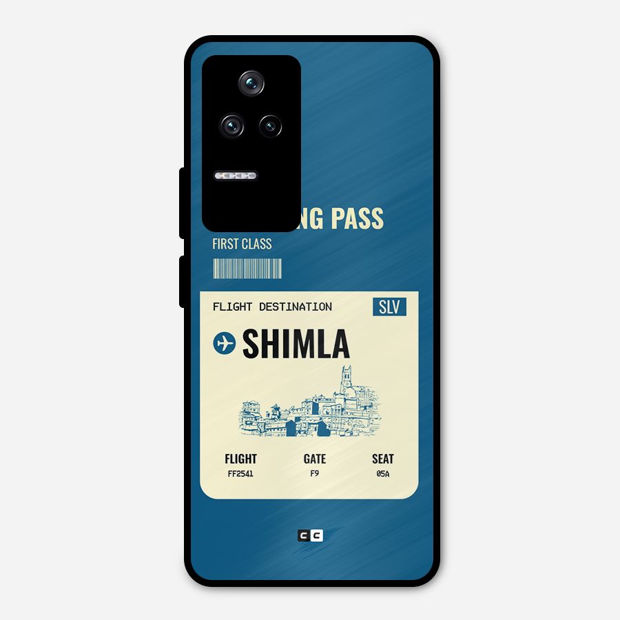 Shimla Boarding Pass Metal Back Case for Poco F4 5G