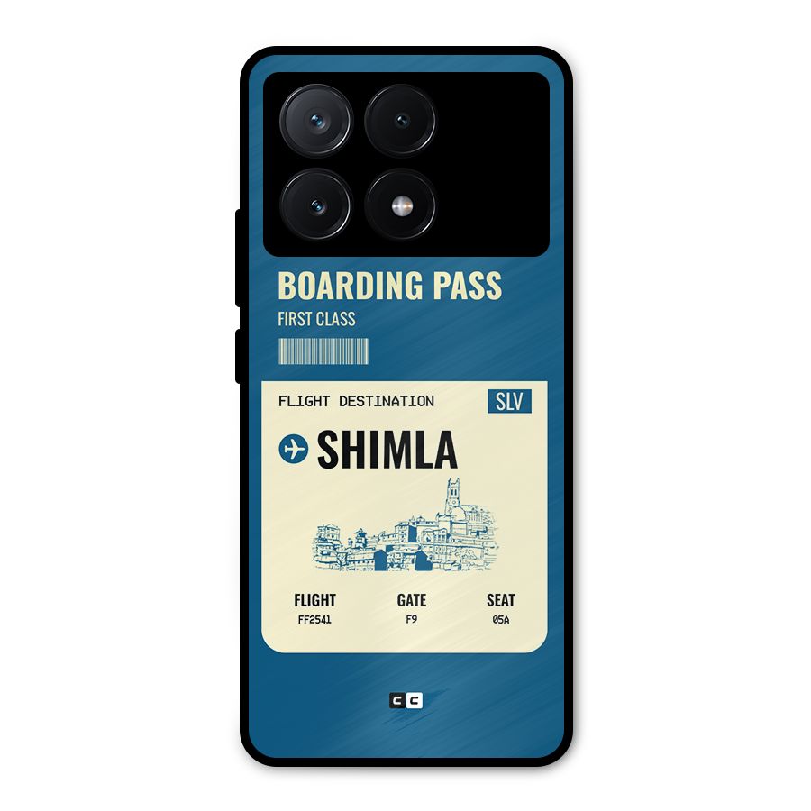 Shimla Boarding Pass Metal Back Case for Poco X6 Pro