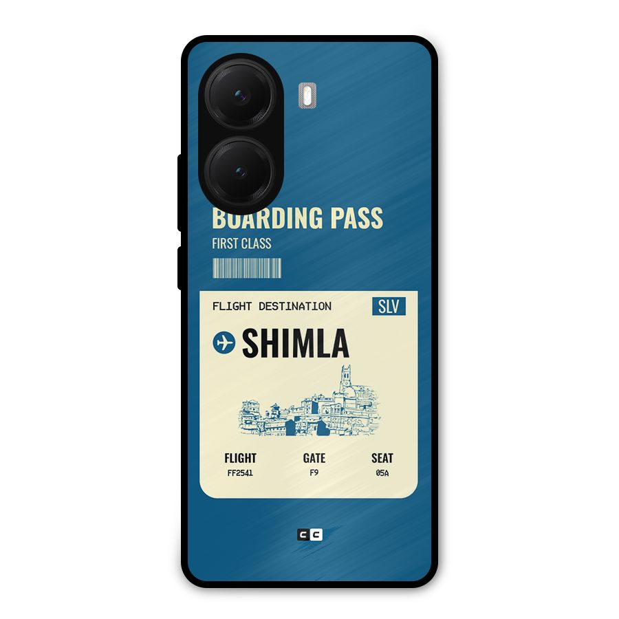 Shimla Boarding Pass Metal Back Case for Poco X7 Pro