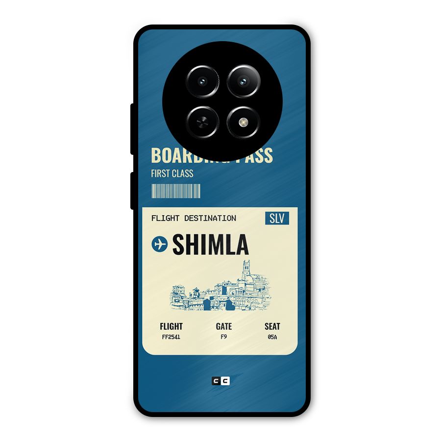 Shimla Boarding Pass Metal Back Case for Realme 12 5G