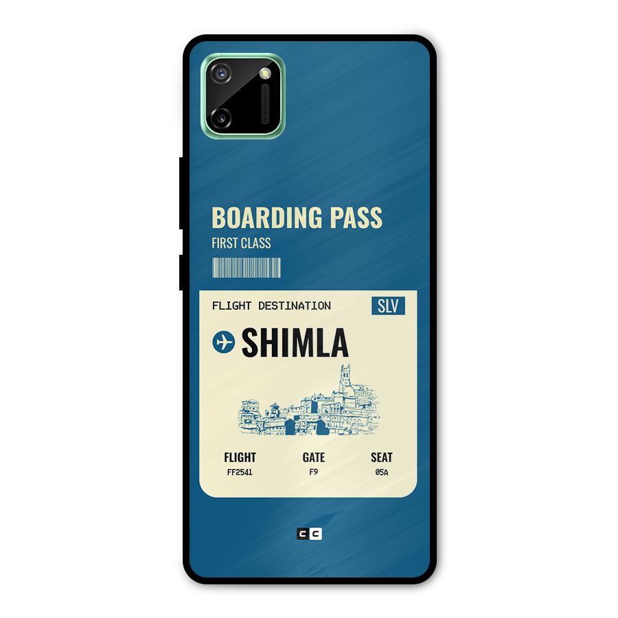 Shimla Boarding Pass Metal Back Case for Realme C11