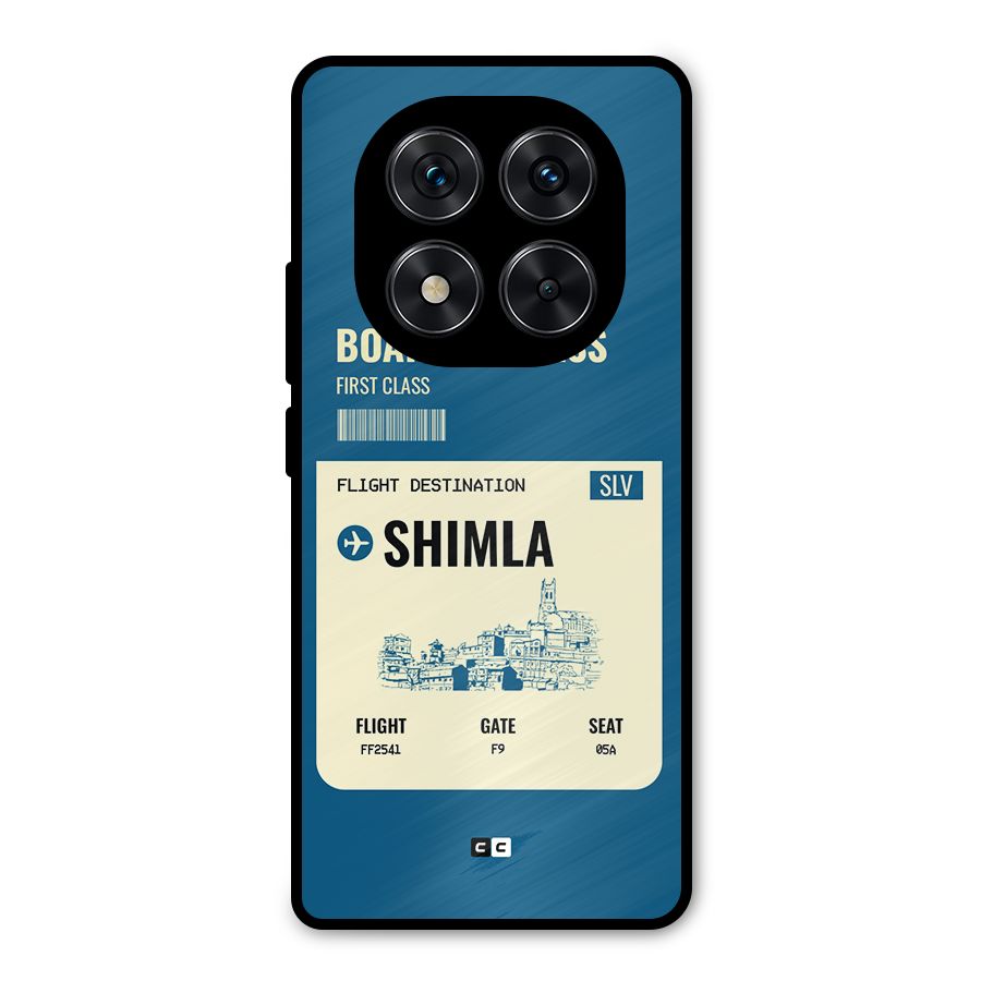 Shimla Boarding Pass Metal Back Case for Redmi Note 14 Pro 5G