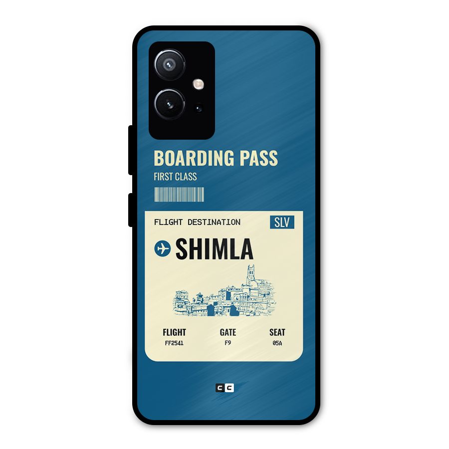 Shimla Boarding Pass Metal Back Case for Vivo T1 5G