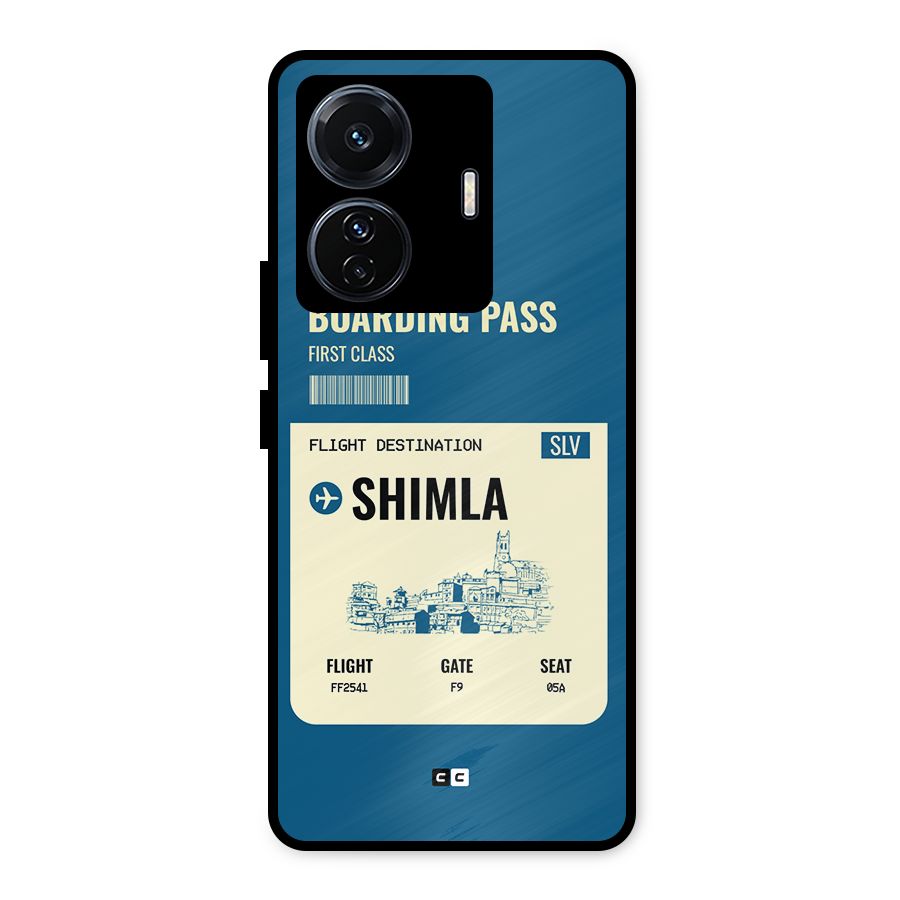 Shimla Boarding Pass Metal Back Case for Vivo T1 Pro