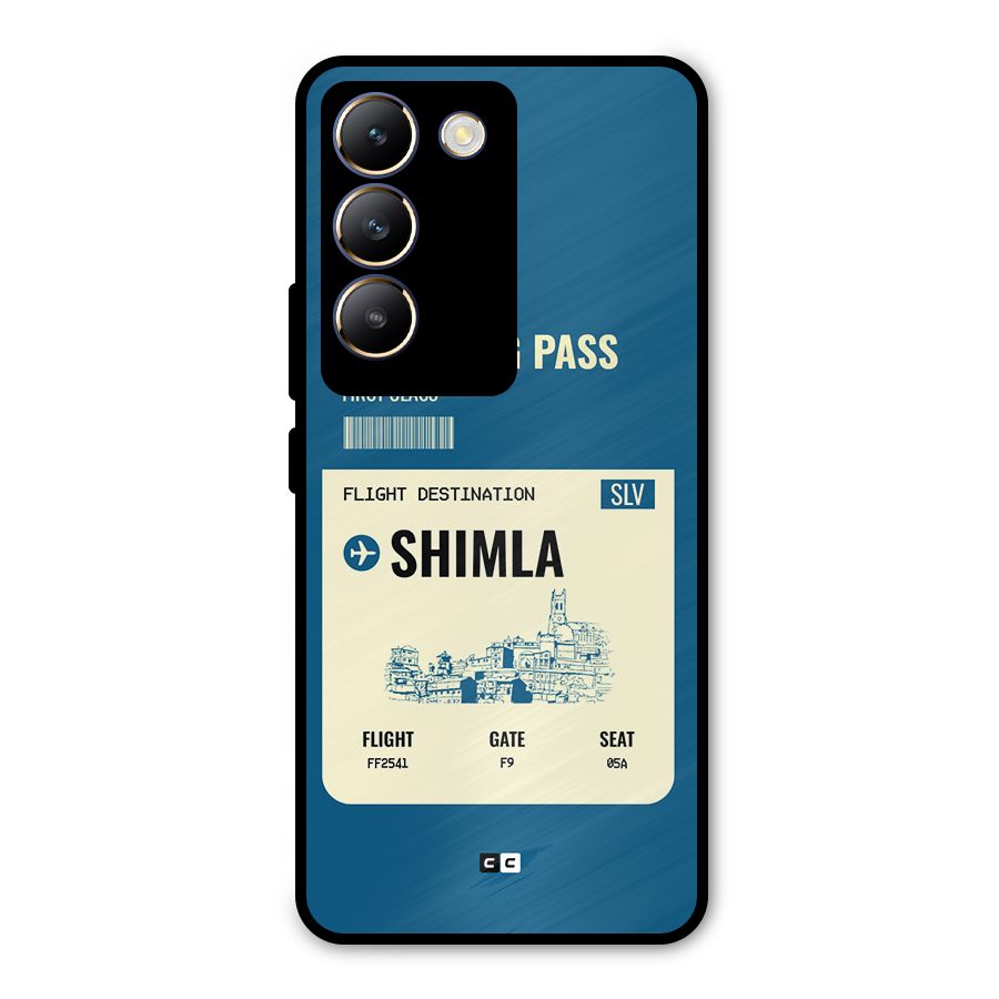 Shimla Boarding Pass Metal Back Case for Vivo T3 5G