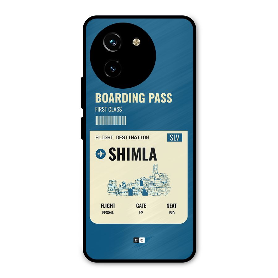 Shimla Boarding Pass Metal Back Case for Vivo T3x