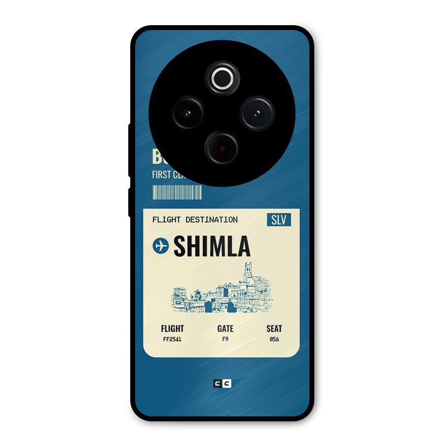Shimla Boarding Pass Metal Back Case for Vivo T4