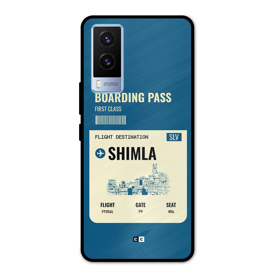 Shimla Boarding Pass Metal Back Case for Vivo V21e 5G