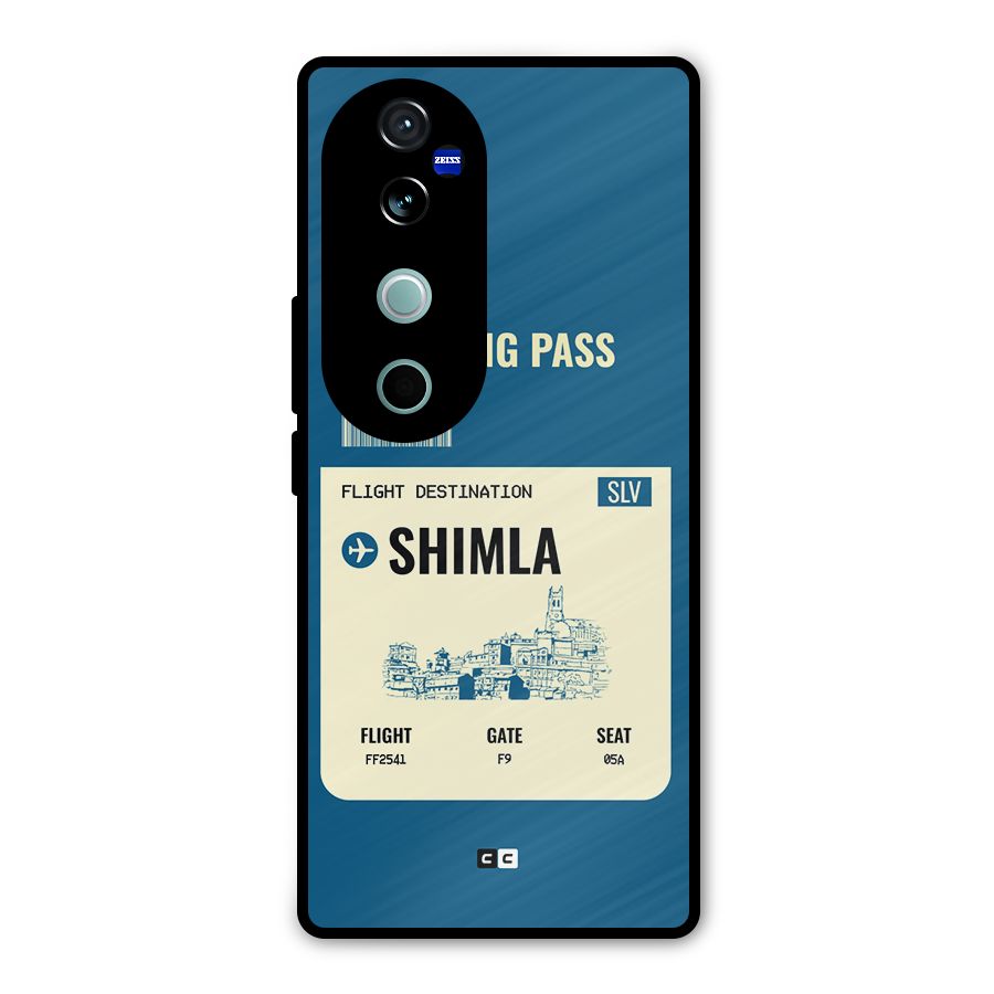 Shimla Boarding Pass Metal Back Case for Vivo V40