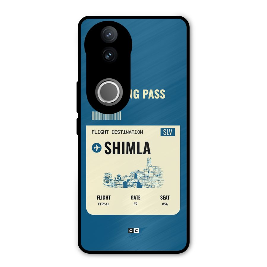 Shimla Boarding Pass Metal Back Case for Vivo V50e
