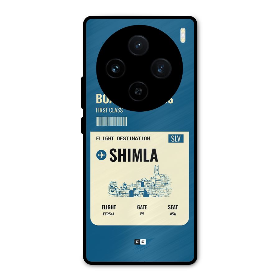Shimla Boarding Pass Metal Back Case for Vivo X100