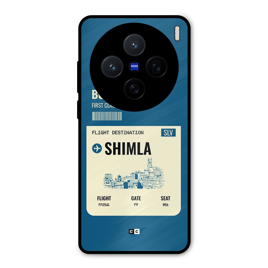 Shimla Boarding Pass Metal Back Case for Vivo X200