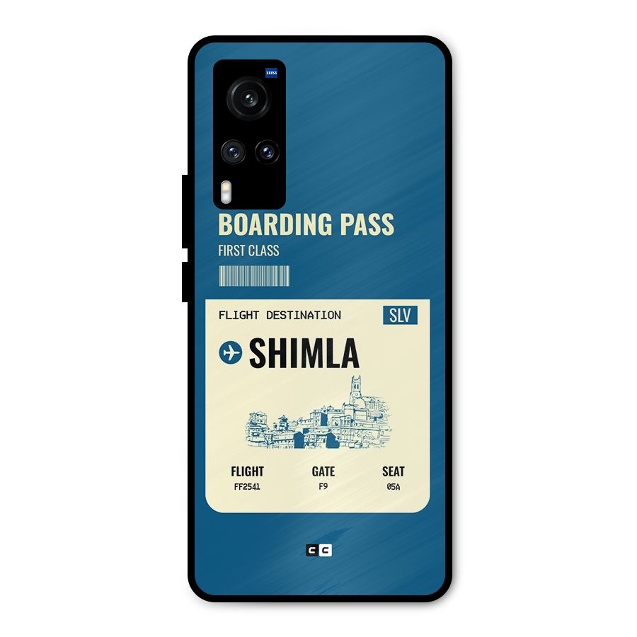 Shimla Boarding Pass Metal Back Case for Vivo X60