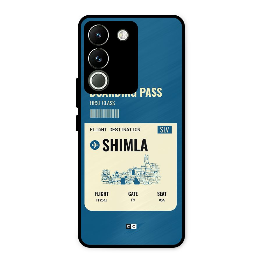 Shimla Boarding Pass Metal Back Case for Vivo Y200
