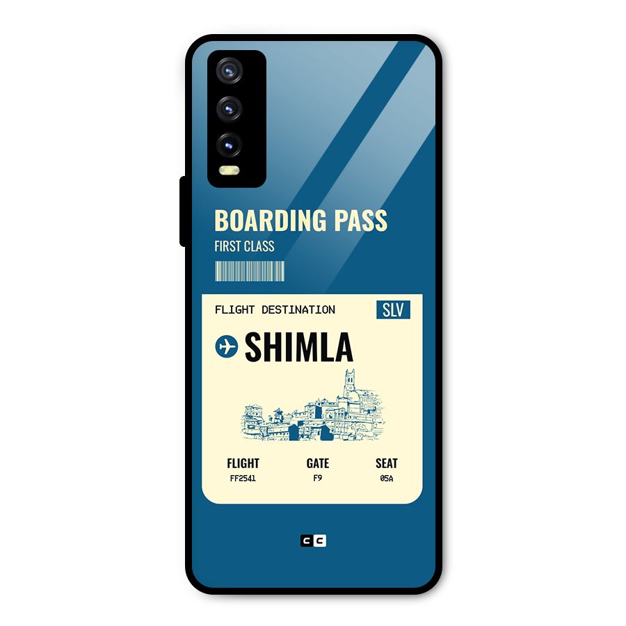 Shimla Boarding Pass Metal Back Case for Vivo Y20g