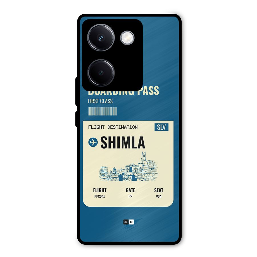 Shimla Boarding Pass Metal Back Case for Vivo Y300 Plus