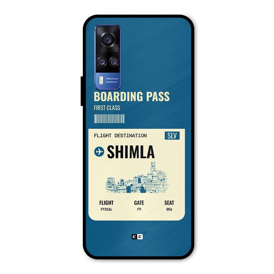 Shimla Boarding Pass Metal Back Case for Vivo Y51A