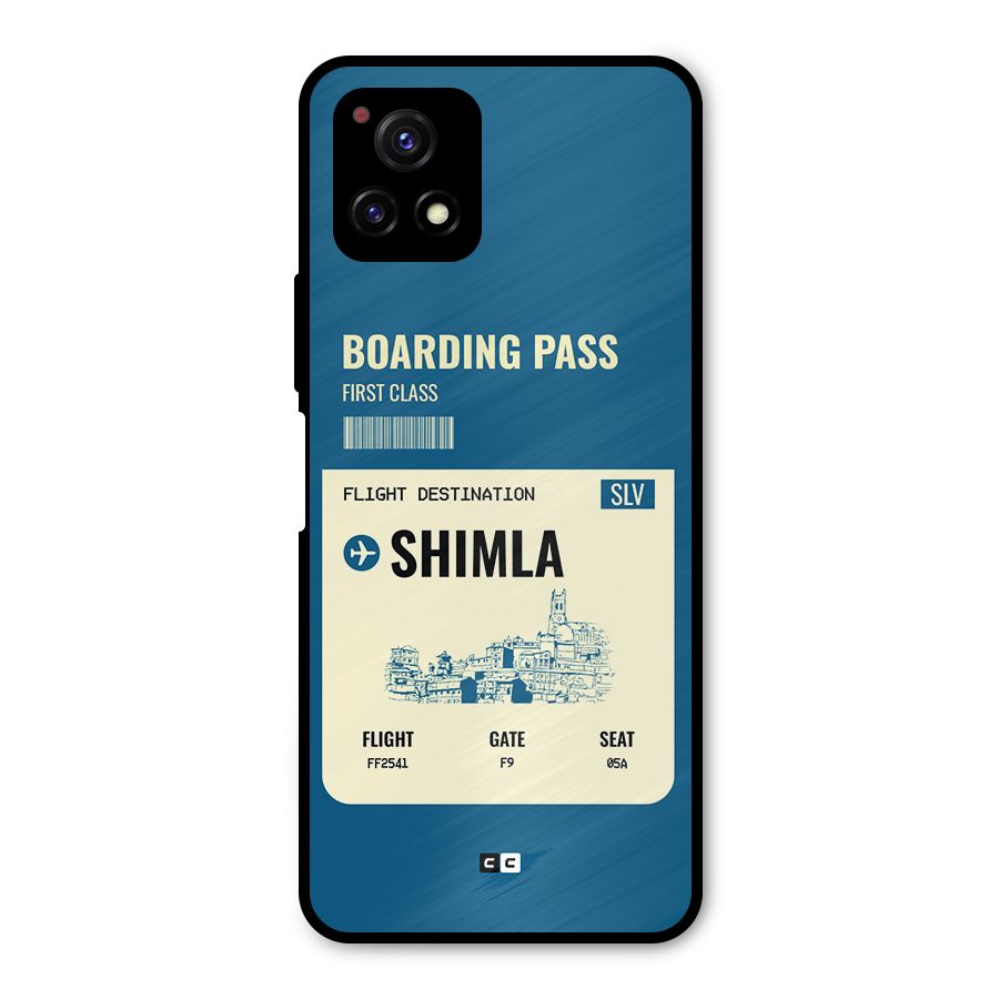 Shimla Boarding Pass Metal Back Case for Vivo Y72 5G