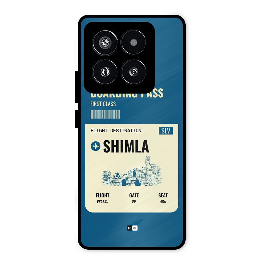 Shimla Boarding Pass Metal Back Case for Xiaomi 14 Pro