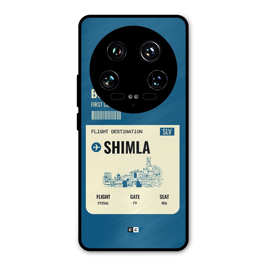 Shimla Boarding Pass Metal Back Case for Xiaomi 14 Ultra