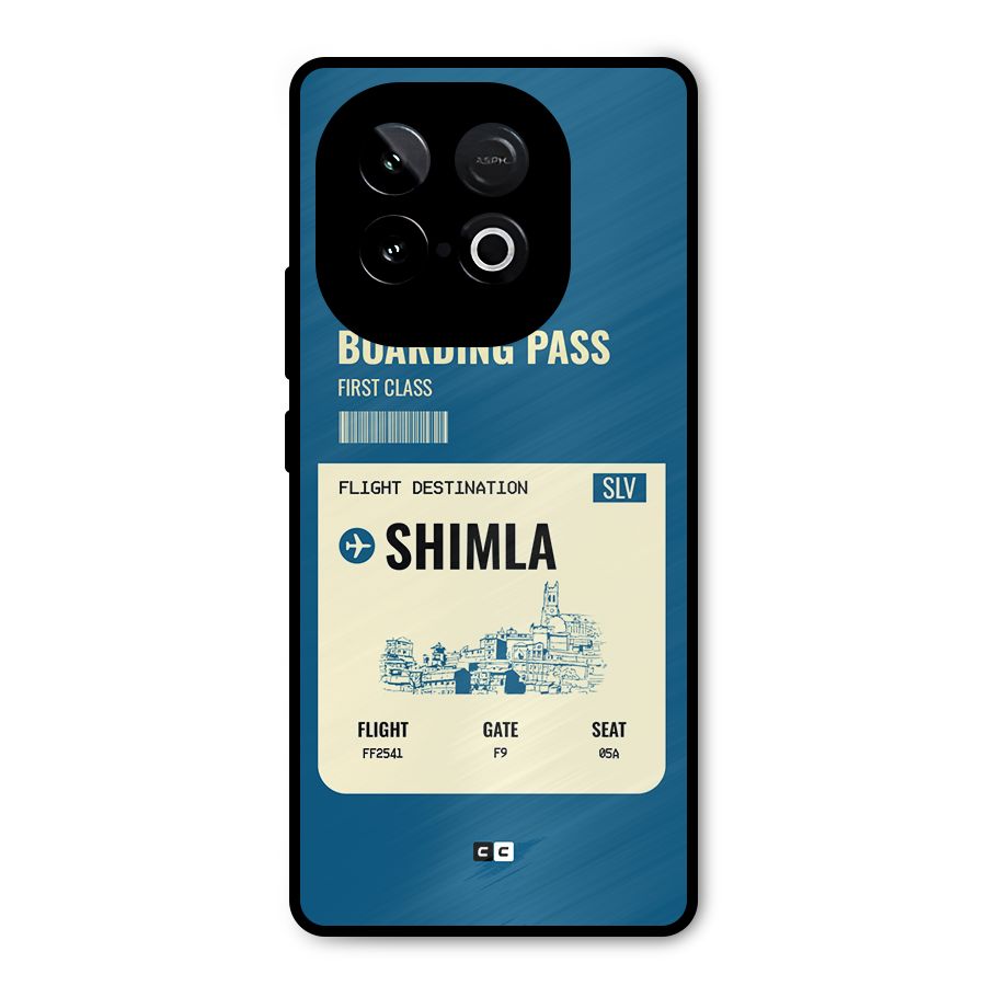 Shimla Boarding Pass Metal Back Case for iQOO Neo 10
