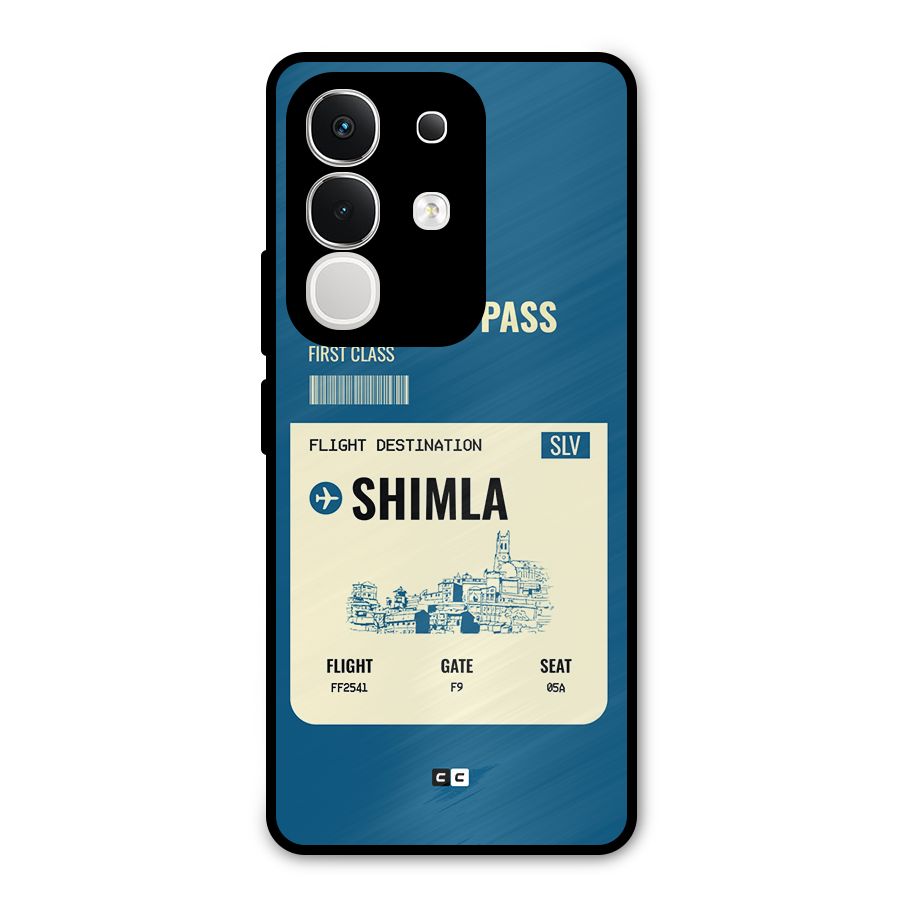 Shimla Boarding Pass Metal Back Case for iQOO Z10x