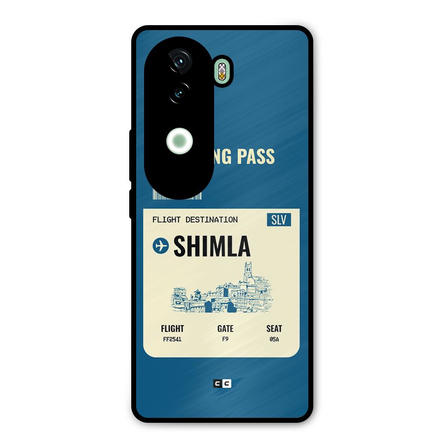 Shimla Boarding Pass Metal Back Case for iQOO Z9s
