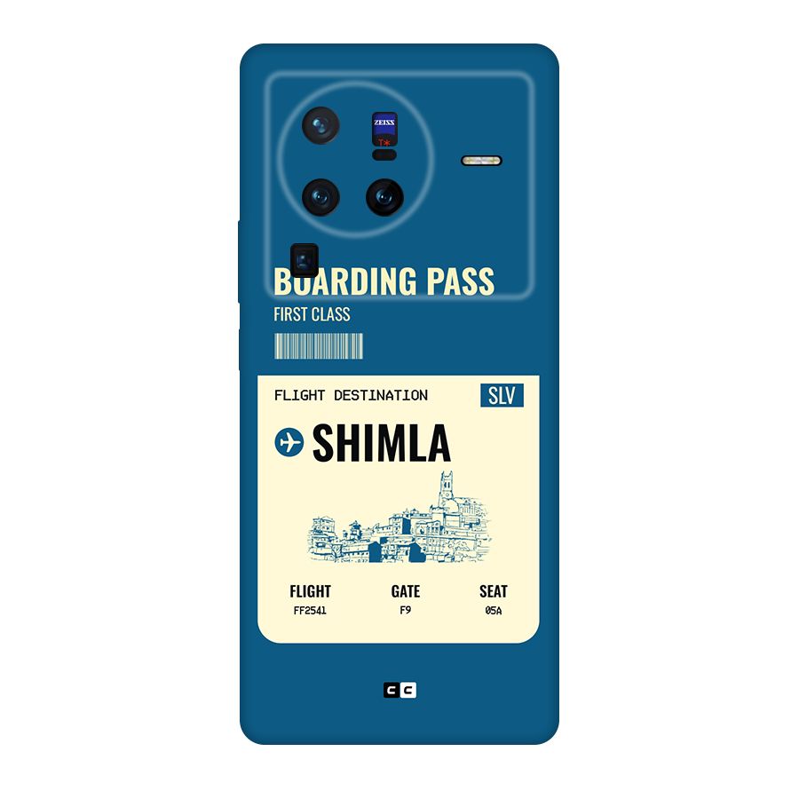 Shimla Boarding Pass Original Polycarbonate Back Case for Vivo X80