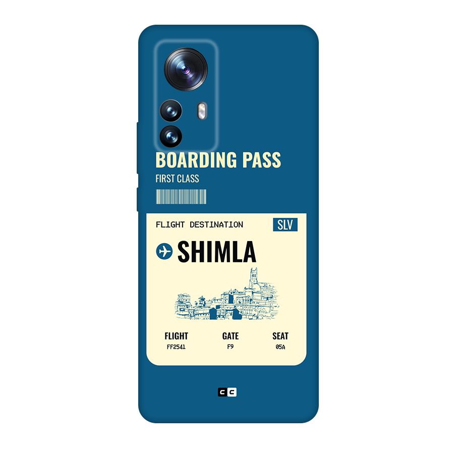 Shimla Boarding Pass Original Polycarbonate Back Case for Xiaomi 12 Pro