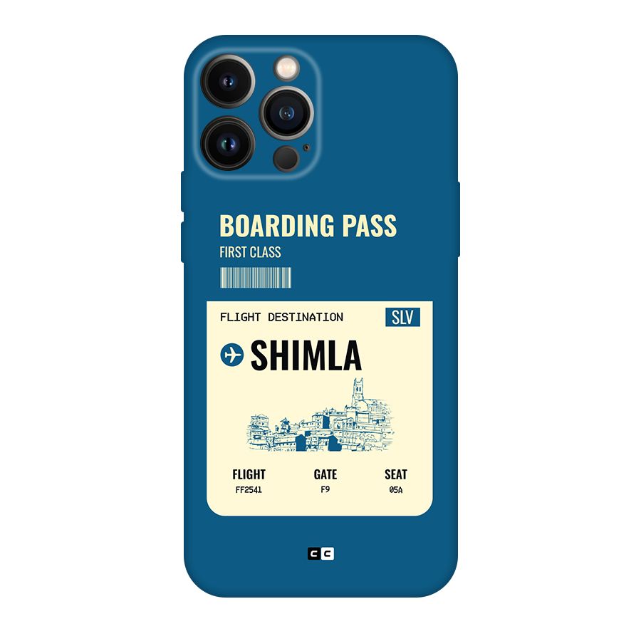 Shimla Boarding Pass Original Polycarbonate Back Case for iPhone 13 Pro Max