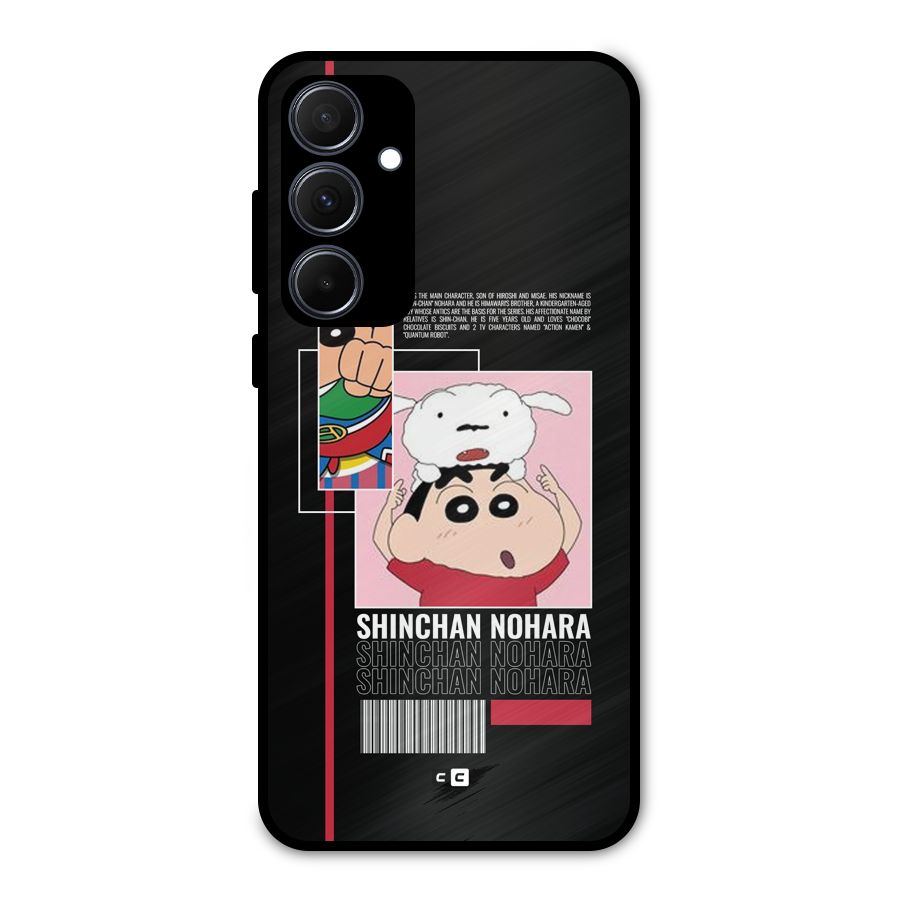 Shinchan Nohara Metal Back Case for Galaxy A35