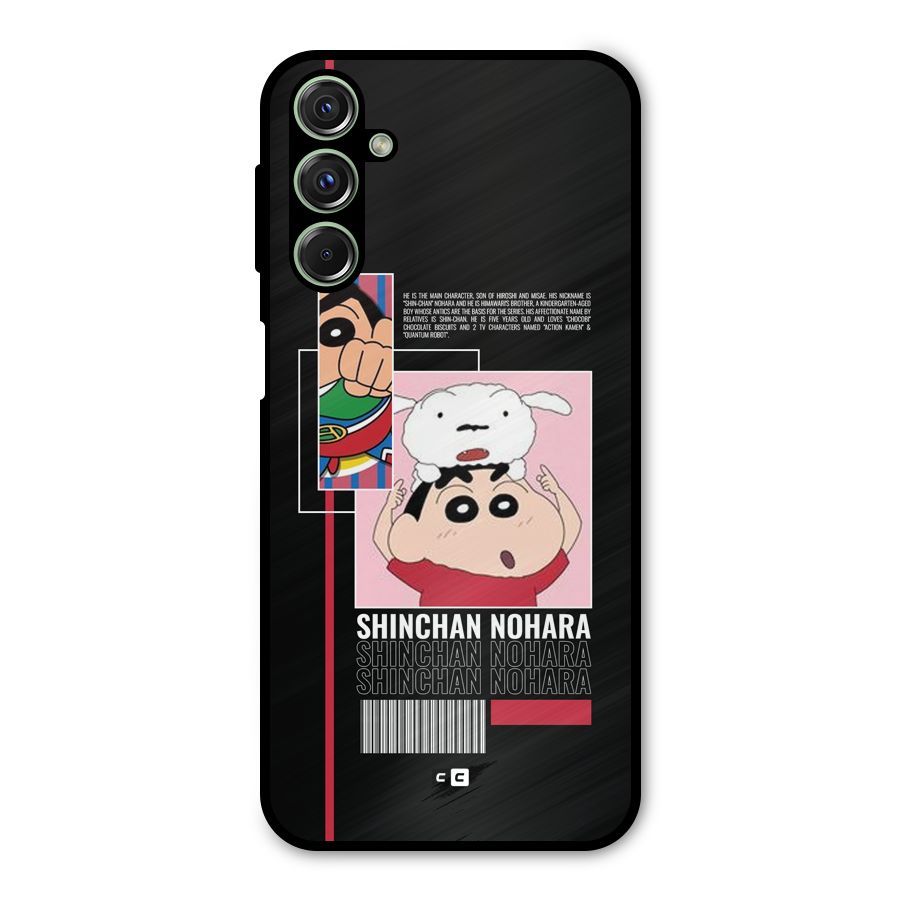 Shinchan Nohara Metal Back Case for Galaxy F34