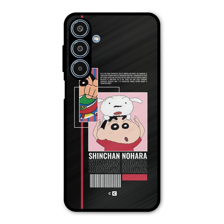 Shinchan Nohara Metal Back Case for Galaxy M35