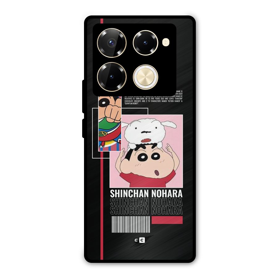 Shinchan Nohara Metal Back Case for Infinix Note 40 Pro Plus