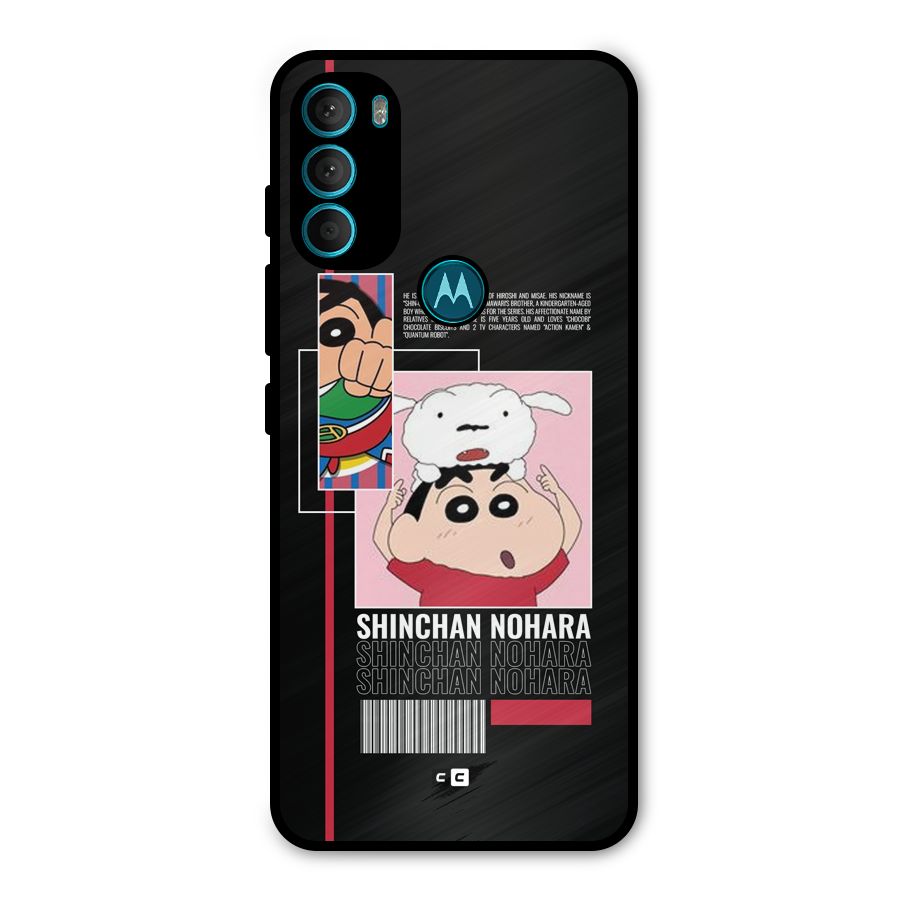 Shinchan Nohara Metal Back Case for Moto G71 5G