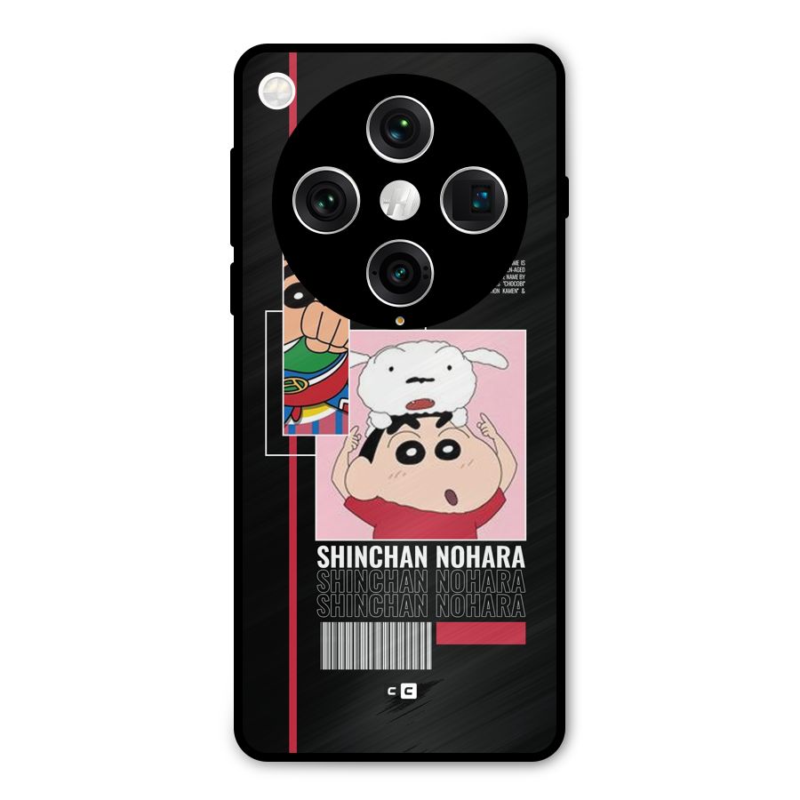 Shinchan Nohara Metal Back Case for Oppo Find X8 Pro