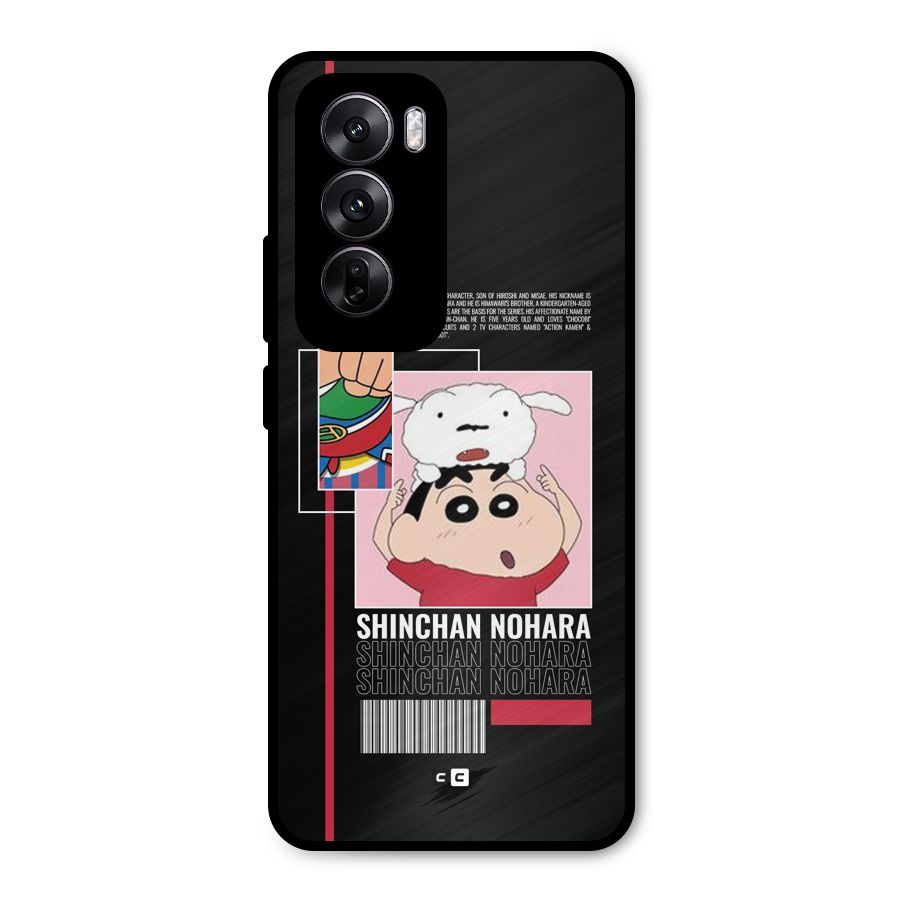 Shinchan Nohara Metal Back Case for Oppo Reno12