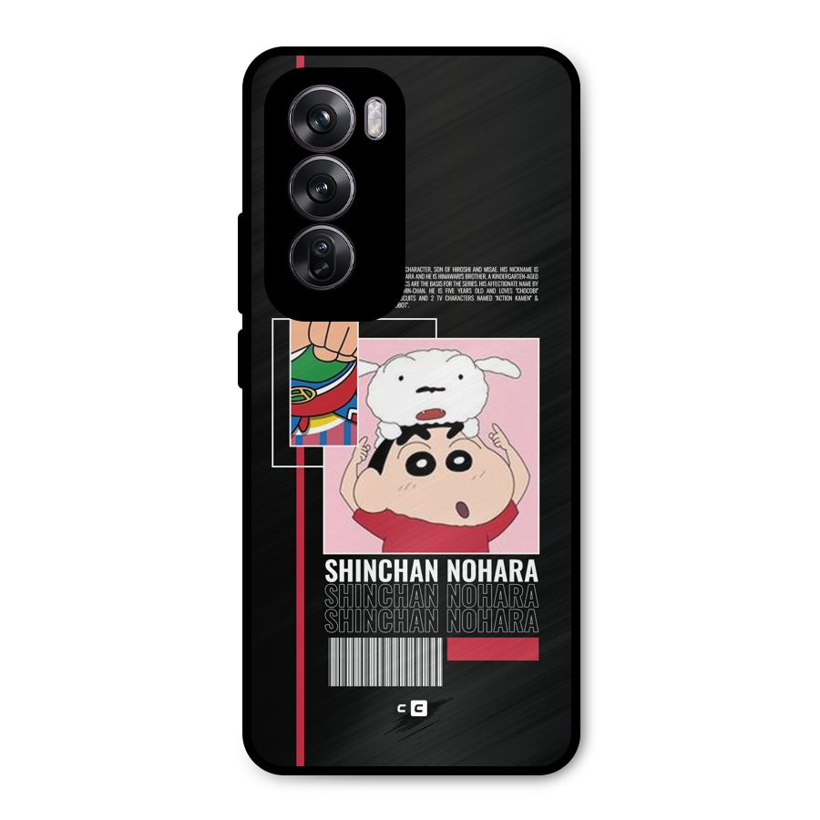 Shinchan Nohara Metal Back Case for Oppo Reno12 Pro