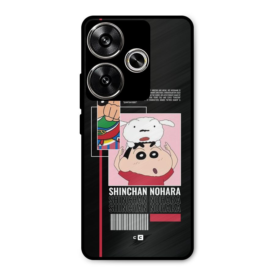 Shinchan Nohara Metal Back Case for Poco F6