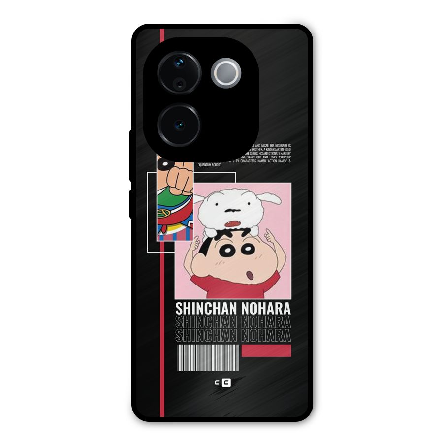 Shinchan Nohara Metal Back Case for Vivo T3 Pro