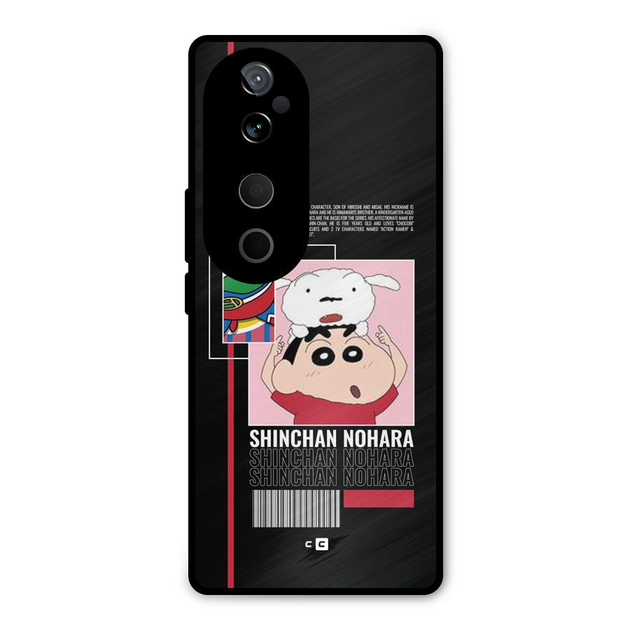 Shinchan Nohara Metal Back Case for Vivo T3 Ultra