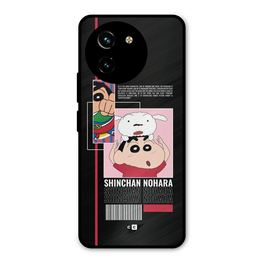 Shinchan Nohara Metal Back Case for Vivo T3x